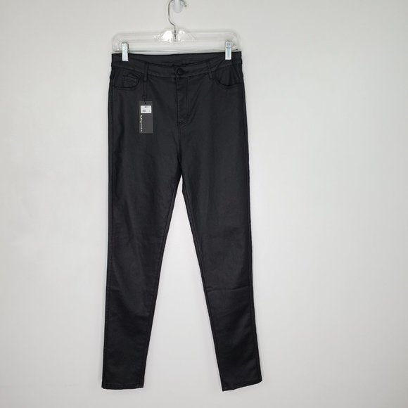 Appercloth A Stretchy Black Faux Leather Pants with Soft Inside NWT Size L - Picture 13 of 13